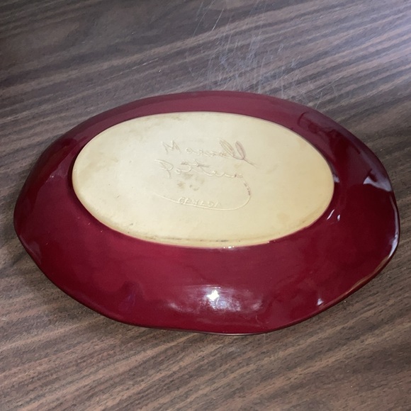 Large Serving Platter Maxwell Canadian Pottery Signed Vintage - Picture 4 of 5